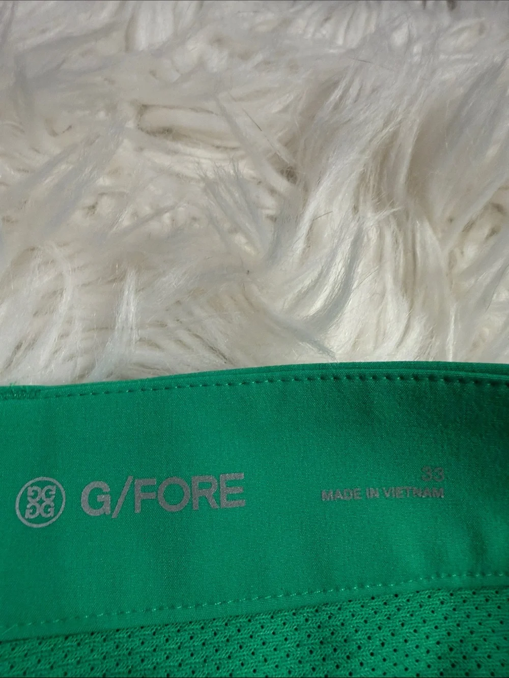 G/FORE Maverick performance golf shorts 4-way stretch green 33